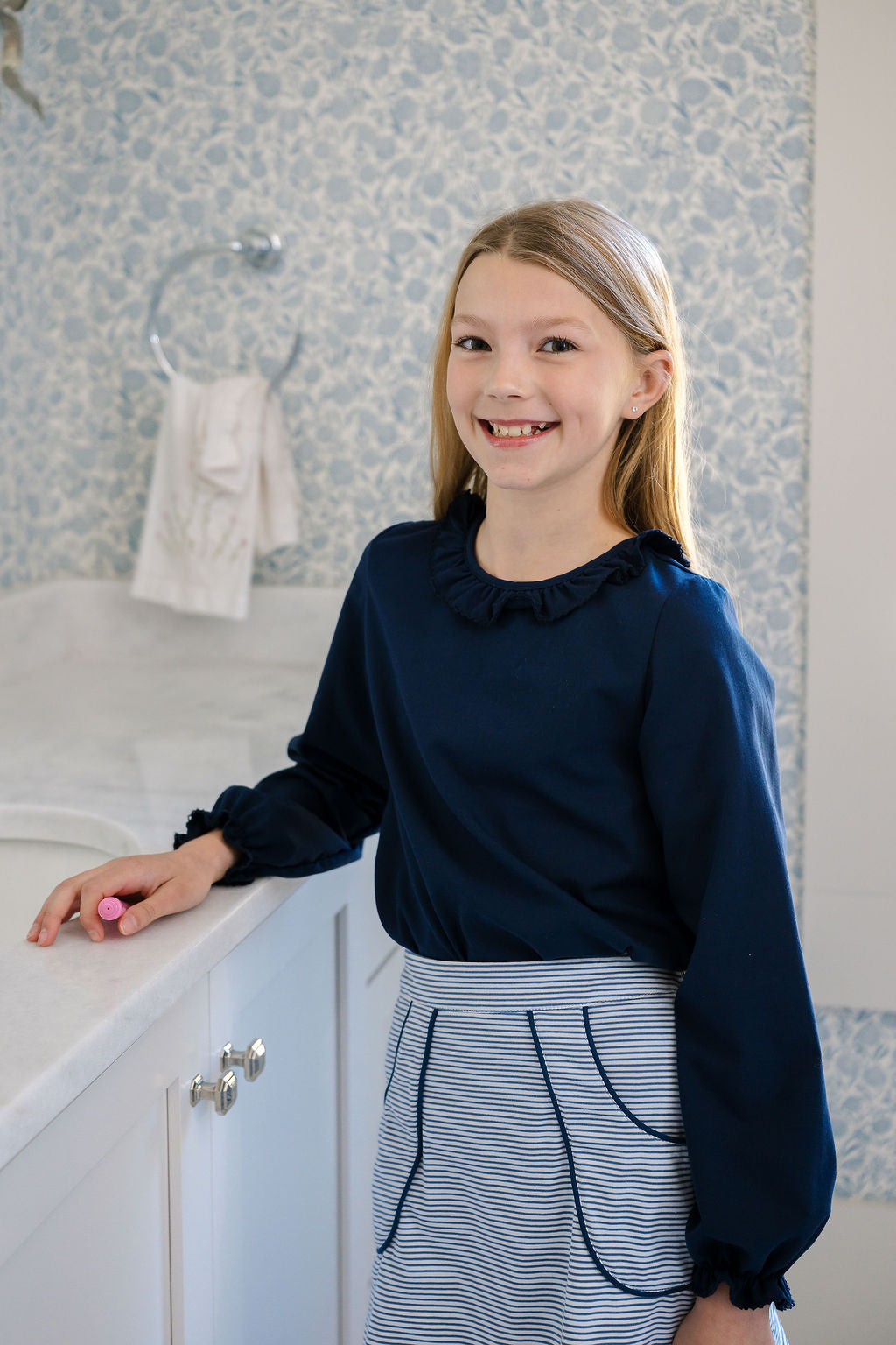 Kristen Skort - Navy Tide, Nightfall Corduroy