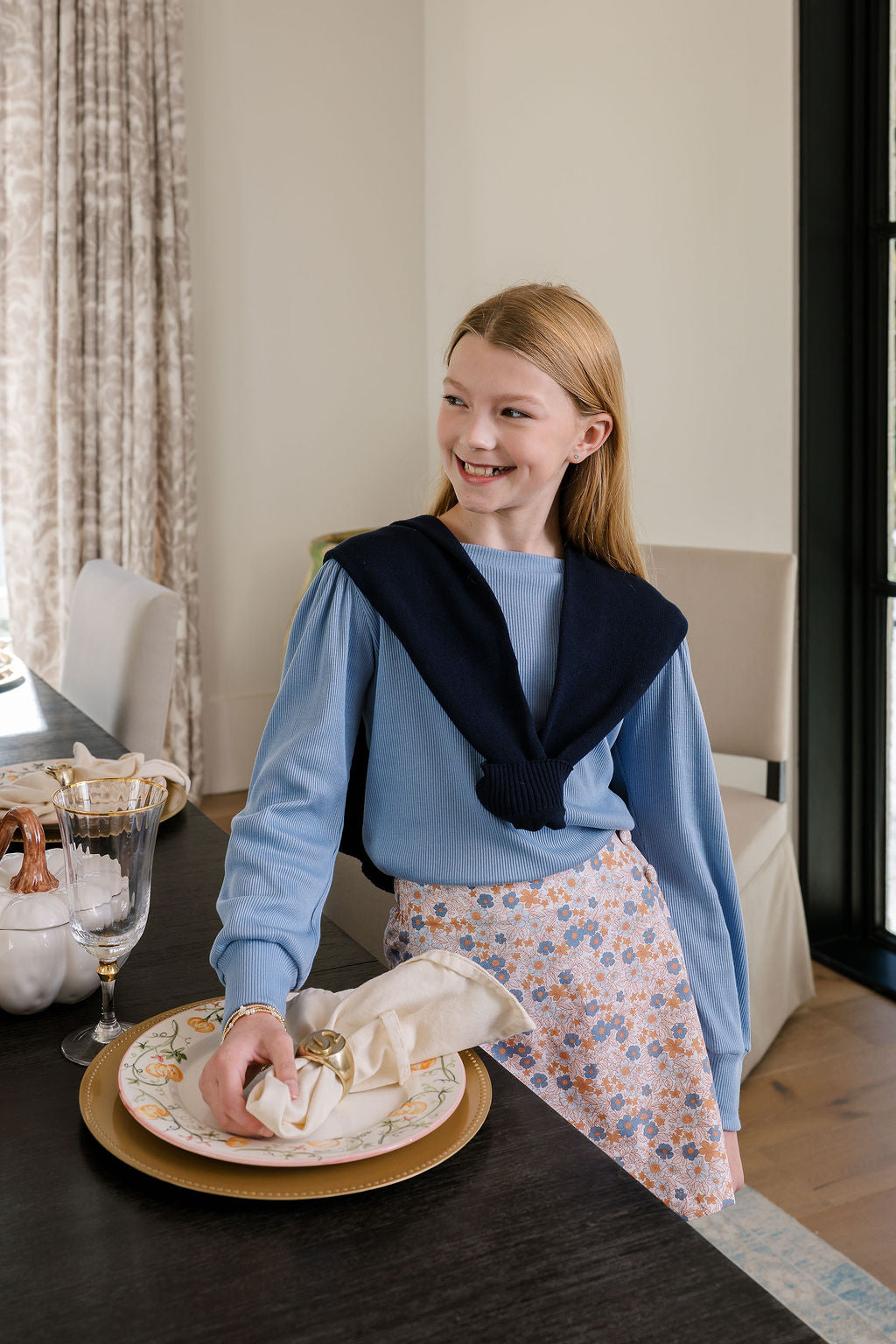 Jane Blouse Long Sleeve - Bluebird Blue