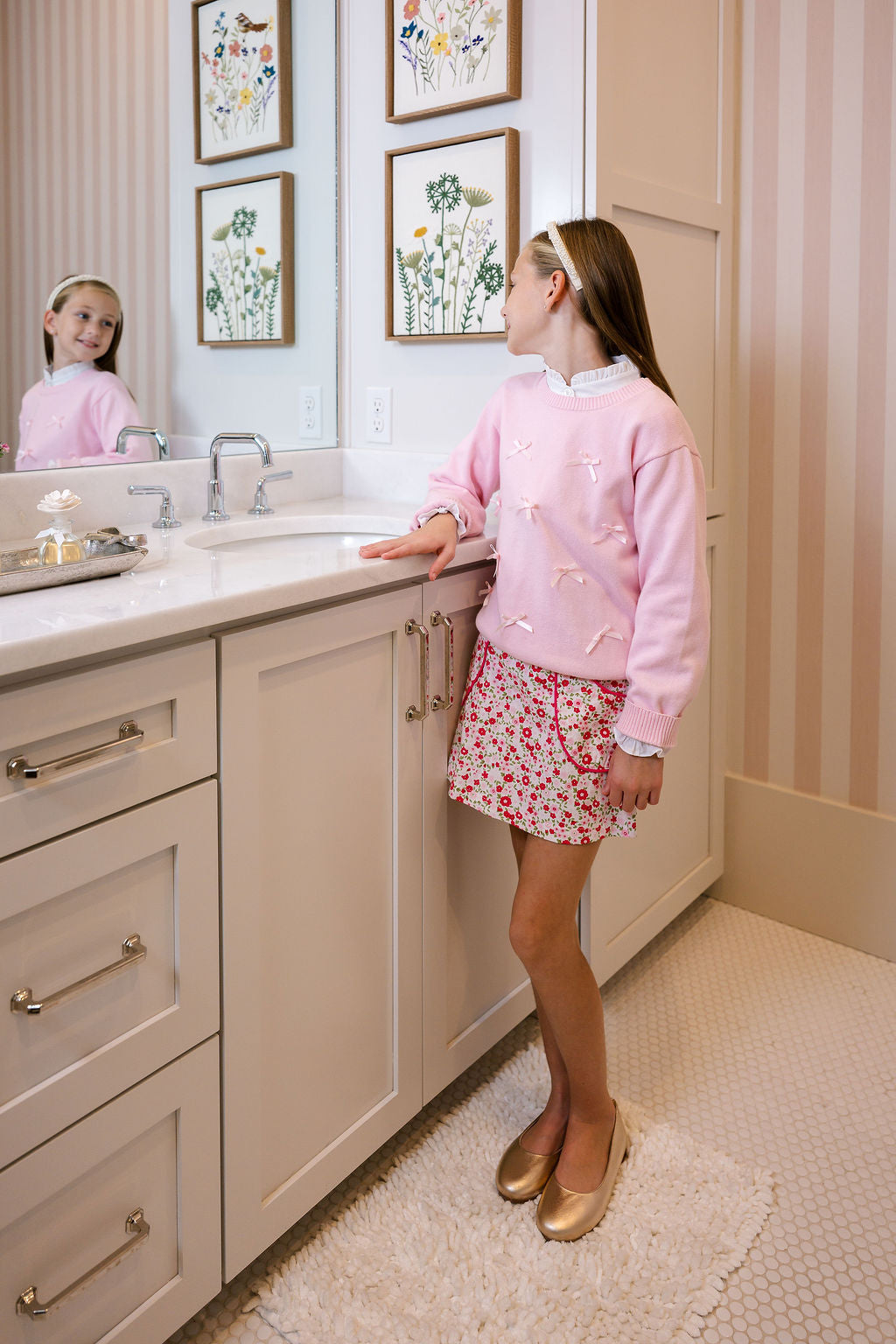 Stella Sweater -  Primrose Pink, Ribbons