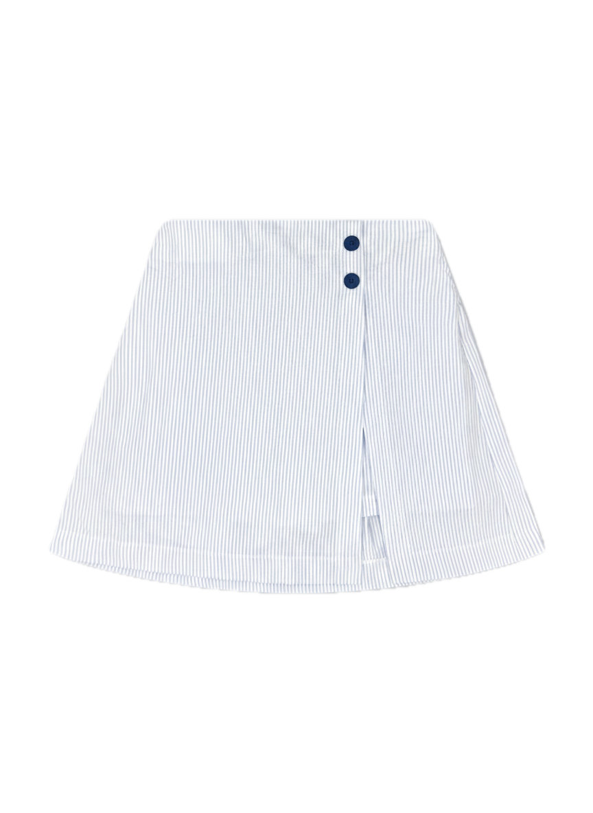 Julia Skort - Simple Blue Seersucker