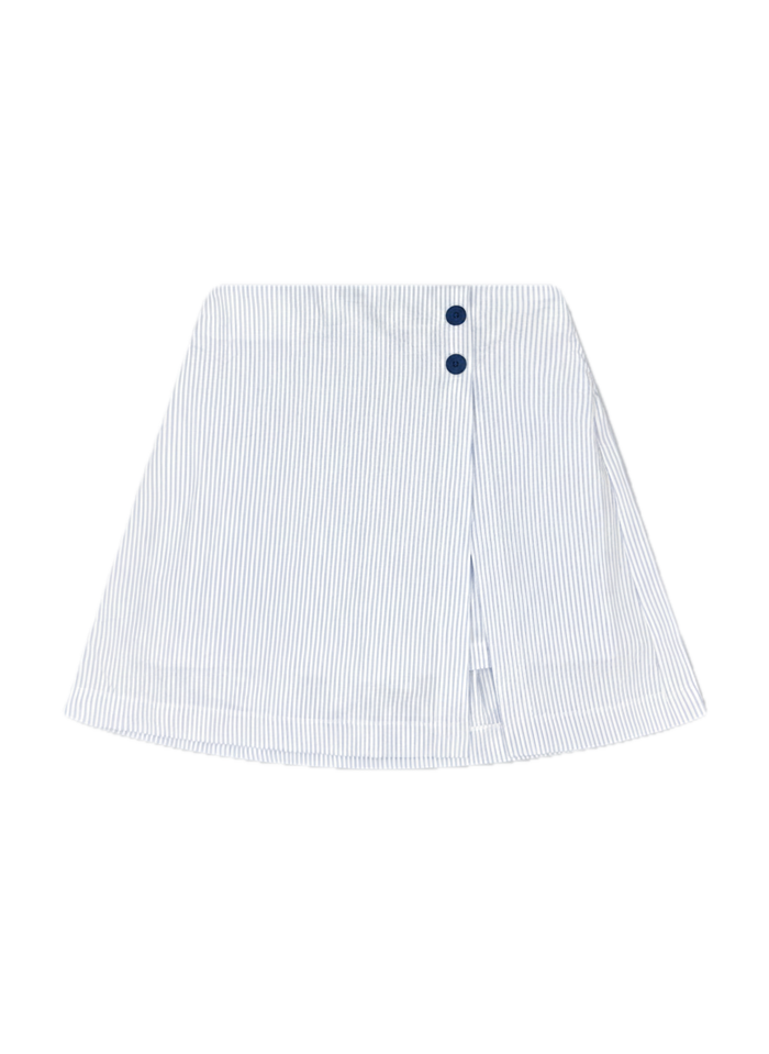 Julia Skort - Simple Blue Seersucker