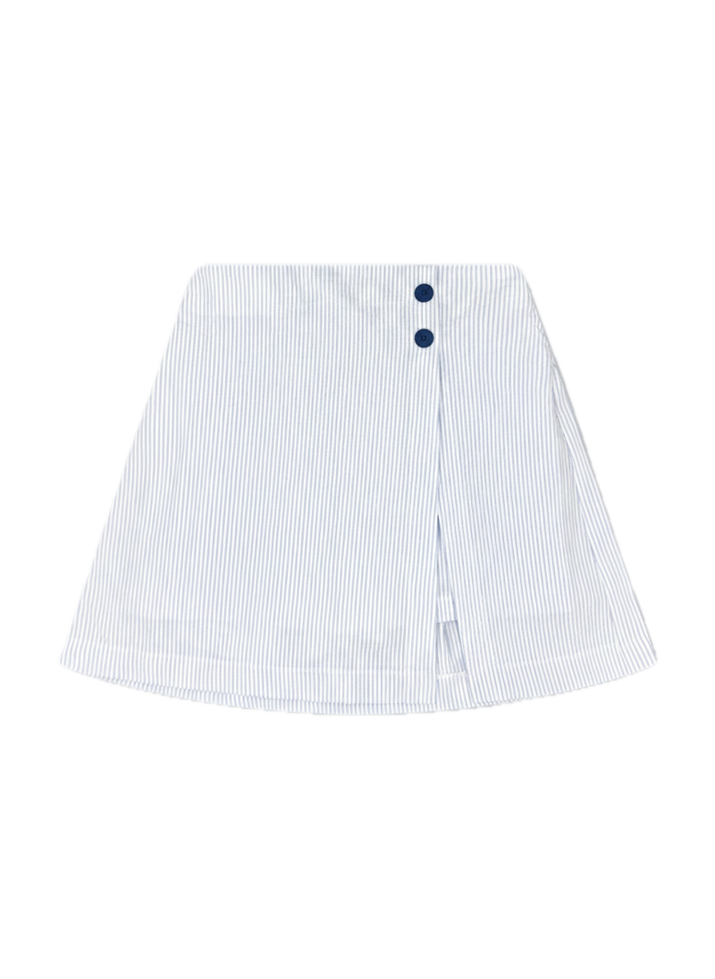 Julia Skort - Simple Blue Seersucker