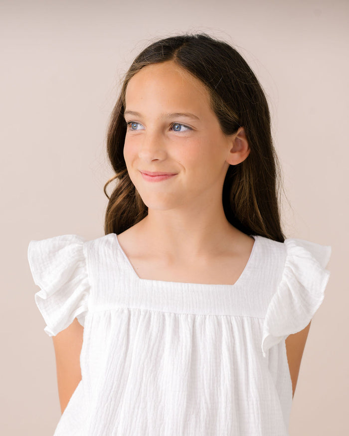 Birdie Blouse - Breezy White