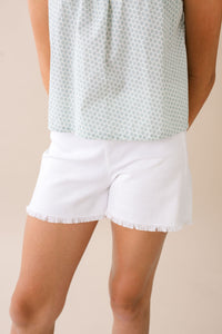 Anna Wide Leg Shorts - Sterling White