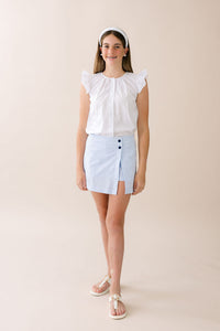 Julia Skort - Simple Blue Seersucker